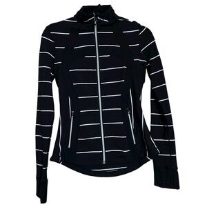 Lululemon Define Jacket in Black and White Sailor Striped Size 6